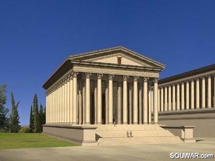 Baalbeck, Bacchus Temple in 3D