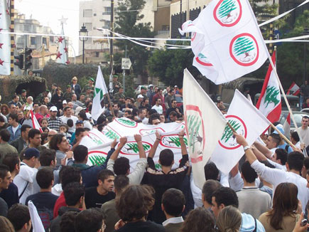Protests at Sassine (Gebran Tueni)