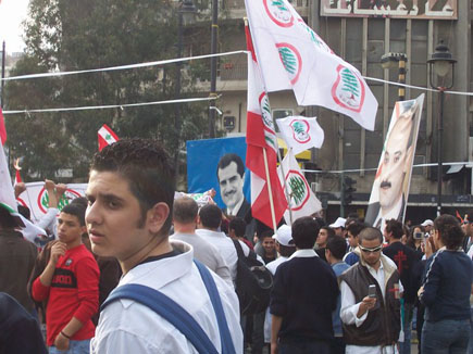 Protests at Sassine (Gebran Tueni)