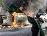 Beirut Palestinians Demonstrators set fire to Danish consulat